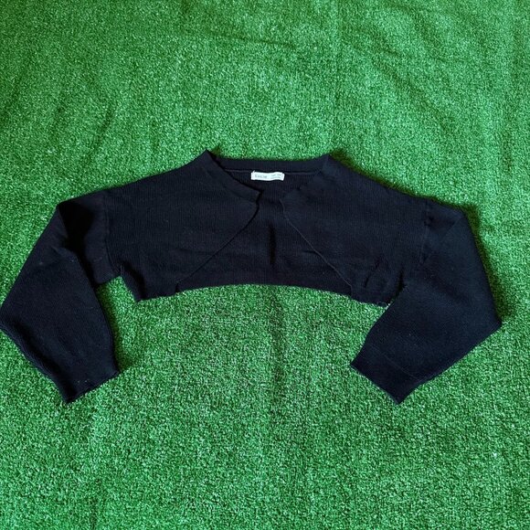 Shein Tween Girl Drop Shoulder Crop Long Sleeve Open Front  Cardigan Size 10Y - Picture 1 of 8
